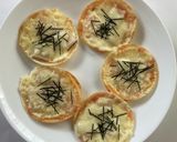 餃子の皮でお手軽めんたい餅ピザ作り方4写真