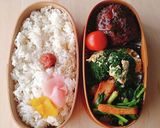 お弁当★とろ～り大葉チーズinハンバーグ作り方13写真