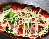 ベーコンじゃがブロッコリーマヨチーズ焼き作り方3写真