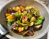 ナスとピーマンの酢醤油炒め作り方4写真