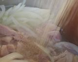 わさび菜入り♪春色親子丼作り方3写真