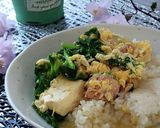 わさび菜入り♪春色親子丼作り方11写真