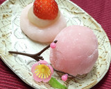 子どもと作る甘〜い皮の春色いちご大福作り方11写真