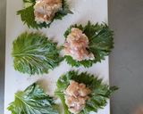 いぶりがっこで☆コリコリつくねの大葉巻き作り方2写真
