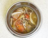 キャベツとしめじのザーサイスープ作り方5写真