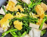 春色。菜の花のチャンプルー！焼肉のタレ。作り方4写真