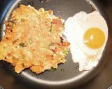 半熟目玉焼きも一緒に!牡蠣おこ風おやき作り方6写真