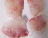 お弁当に、白身魚の米粉で天ぷら～作り方1写真
