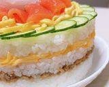 簡単☆写真映え間違いなし！寿司ケーキ♡作り方4写真
