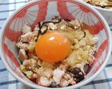 朝たん☆スクランブル親子丼作り方20写真