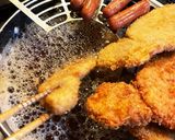 揚げたてトンカツと素揚げウィンナー母手製作り方1写真