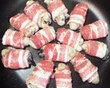 ぷりぷり牡蠣の豚肉巻き♡ガーリック風味♪作り方4写真
