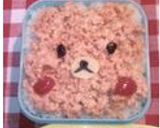★ピンクリラックマ(≖益≖)♡キャラ弁★作り方3写真
