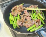 アスパラと牛肉のオイスター炒め作り方5写真