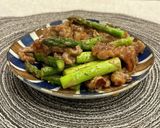 アスパラと牛肉のオイスター炒め作り方6写真