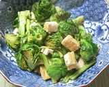 芽キャベツとのらぼう菜のアンチョビ炒め作り方7写真