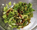 レンチン！大根の葉のピリ辛中華味噌煮作り方1写真