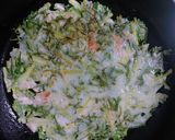水菜と豚肉の和風米粉チヂミ作り方3写真