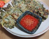 水菜と豚肉の和風米粉チヂミ作り方6写真