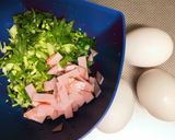時間と弱火でゆったり春色オムレツ作り方1写真