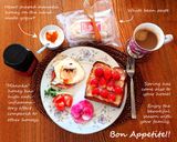 春色ラブリープレート♥️白餡で苺トースト作り方5写真