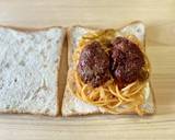 ナポリタン、ハンバーグ、卵のホットサンド作り方9写真