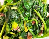 今朝の4w1hサンド「法蓮草おひたし」作り方1写真