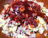 合挽きミンチ丼☆丸めないハンバーグ丼ぶり作り方8写真