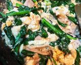 ワンパン豚肉豆腐入り栄養満点ニラ玉作り方9写真