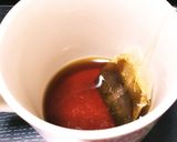 私は ホット焙じ茶ミルクに ヒパーチ作り方1写真
