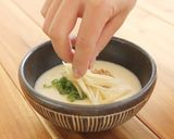 切りもちで簡単！豆腐ミルクもち粥作り方3写真