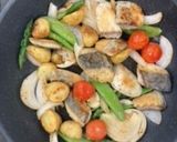 春野菜と魚のガーリック炒め作り方8写真