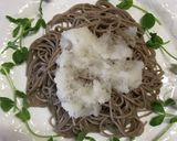 大根おろしとなめ茸の見た目洋風お蕎麦作り方2写真