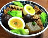 蒟蒻の煮物　金時人参・半熟卵・発酵玉葱作り方10写真