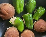 体に優しい豆腐と鶏挽肉でピーマンの肉詰め作り方5写真