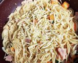 かぼちゃとベーコンのチーズクリームスパ作り方7写真