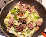 母ちゃんの牛肉セロリ炒め作り方5写真
