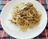 ツナと舞茸のガーリックパスタ♪作り方1写真