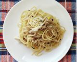 ツナと舞茸のガーリックパスタ♪作り方2写真