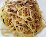 ツナと舞茸のガーリックパスタ♪作り方3写真