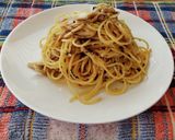 ツナと舞茸のガーリックパスタ♪作り方4写真