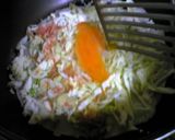 半熟たまごのキャベツ焼き作り方4写真