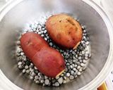 超簡単！無水鍋とタルトストーンで石焼き芋作り方4写真