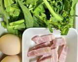 春色！菜の花とベーコンの炒め。焼肉のタレ作り方1写真