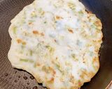 明太マヨで食べる、ねぎモチーズチヂミ作り方5写真