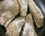 魚のムニエル（バジルクリームソース）作り方5写真