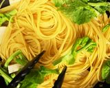 春♡菜の花と筍と生ハムのパスタ作り方8写真