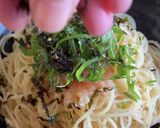 大葉×韓国のり×明太子パスタ作り方5写真