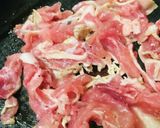 豚玉焼きうどん作り方1写真