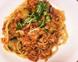 ナスとツナのピリ辛トマトパスタ作り方5写真